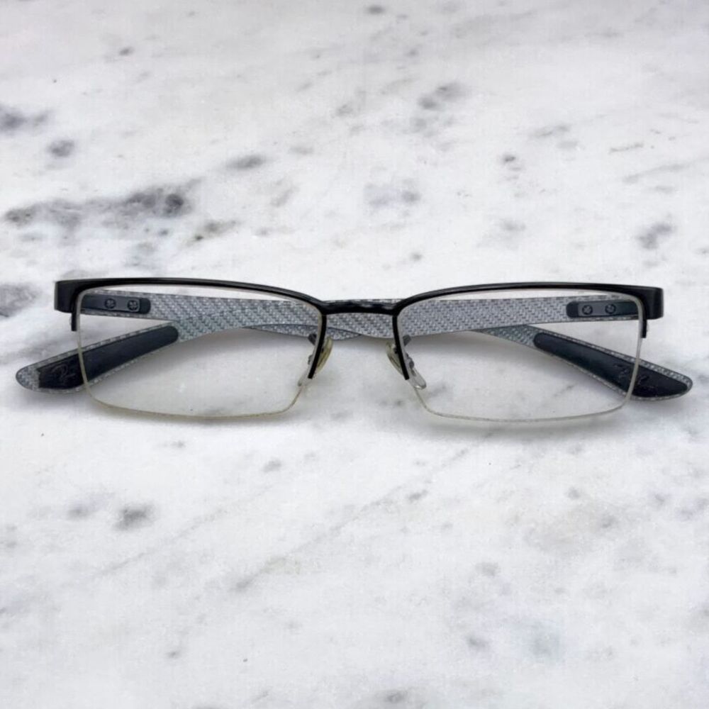 Ray-Ban RB 8412 2503 Matte Black Carbon Fiber Eyeglasses Frames Only 54-17-145